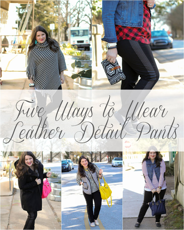 Five Ways to Wear Leather Detail Pants