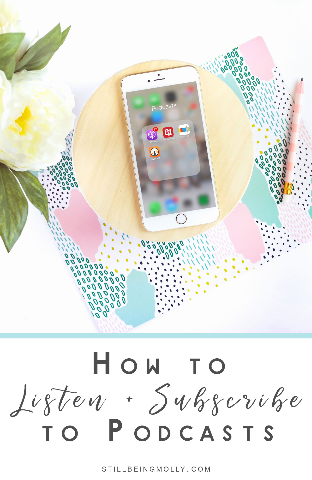 How to Listen and Subscribe to a Podcast by NC blogger and podcaster Still Being Molly