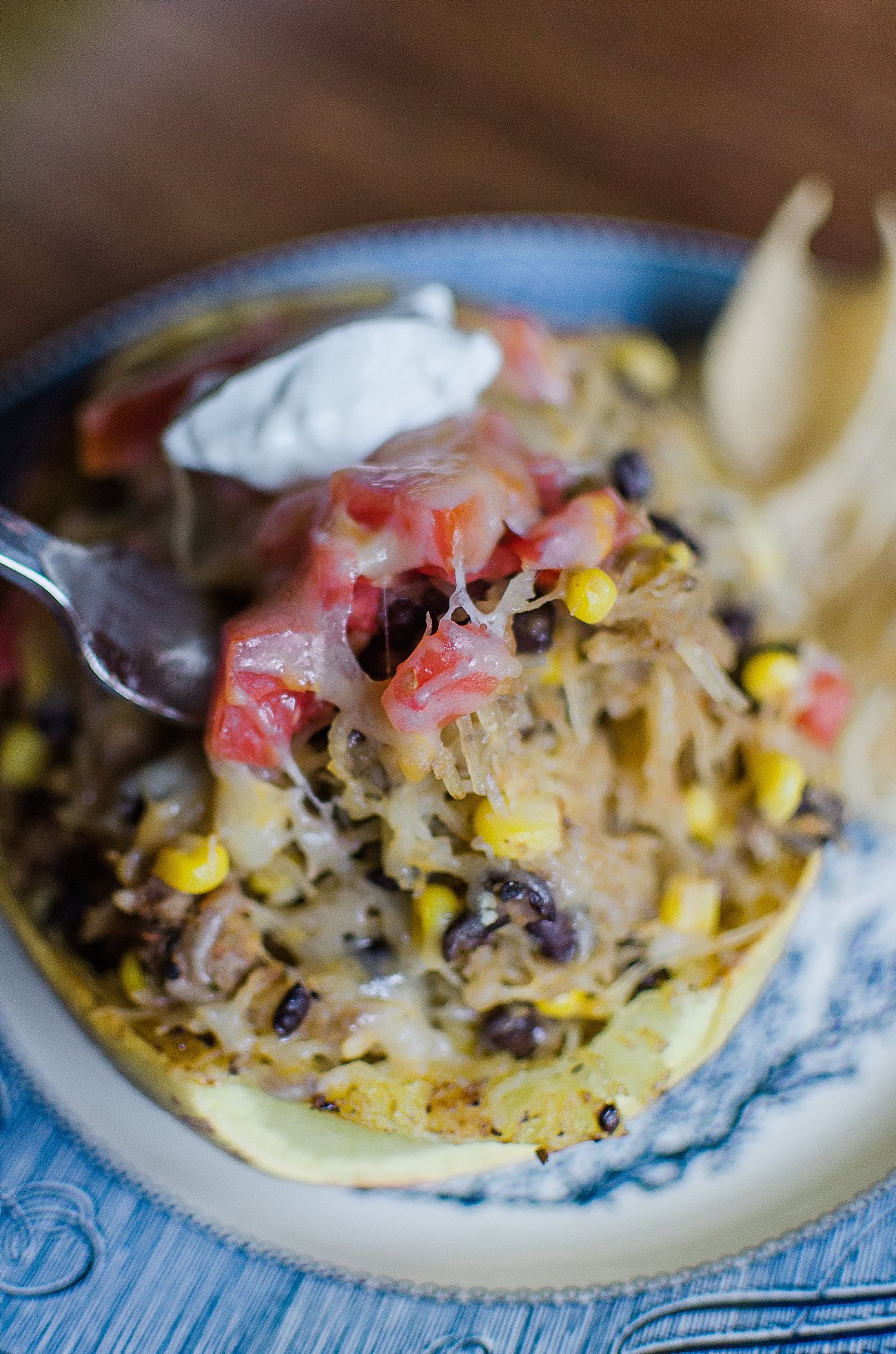 Spaghetti Squash Beef Burrito Bowl Recipe