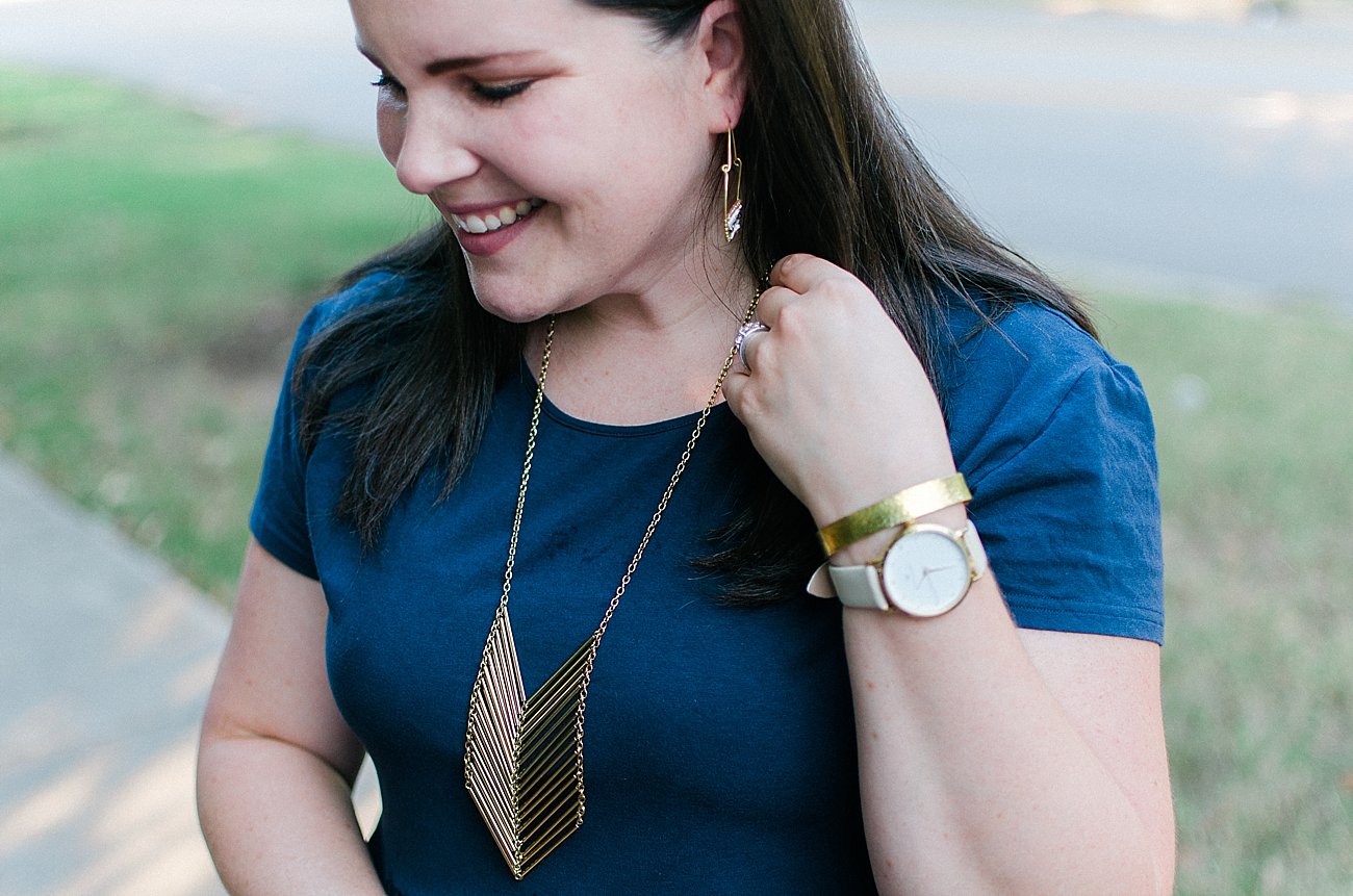 How to Style a Striped Pencil Skirt - GeekChicFashion striped pencil skirt, Elegantees top, Purpose jewelry - ethical fashion blogger (6)